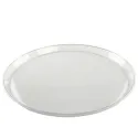 Bandeja Redonda de Plástico PS Lux Transparente Reutilizable 34cm