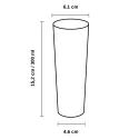 Vasos de Plástico PP Tubo 300ml Inyectado Amarillo Flúor