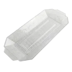 Bandeja de Plástico PS Lux Transparente Reutilizable 37x14,5cm