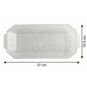 Bandeja de Plástico PS Lux Transparente Reutilizable 37x14,5cm