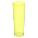 Vasos de Plástico PP Tubo 300ml Inyectado Amarillo Flúor
