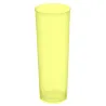 Vasos de Plástico PP Tubo 300ml Inyectado Amarillo Flúor