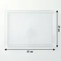 Bandeja de Plástico PS Lux Transparente Reutilizable 37x27cm