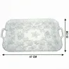 Bandeja de Plástico PS Lux Transparente Reutilizable 47x33cm