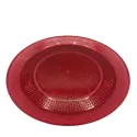 Bandeja Redonda de Plástico PS Lux Rojo Translúcido Reutilizable 25cm