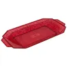 Bandeja de Plástico PS Lux Rojo Translúcido Reutilizable 28x14,5cm