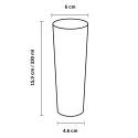 Vasos de Plástico Duro PP Tubo Reutilizables 330ml