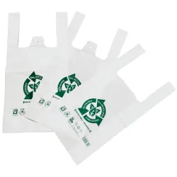 Bolsas de Plástico Asas Camiseta 30x40cm Recicladas y Reutilizables