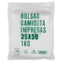 Bolsas de Plástico Asas Camiseta 35x50cm Recicladas y Reutilizables