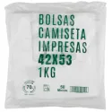 Bolsas de Plástico Asas Camiseta 42x53cm Recicladas y Reutilizables