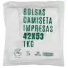 Bolsas de Plástico Asas Camiseta 42x53cm Recicladas y Reutilizables
