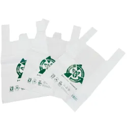 Bolsas de Plástico Asas Camiseta 50x60cm Recicladas y Reutilizables