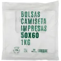 Bolsas de Plástico Asas Camiseta 50x60cm Recicladas y Reutilizables