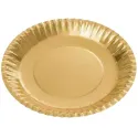 Platos de Cartón Dorados 23cm