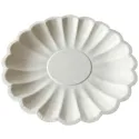 Platos de Cartón Elegantes Blanco Nacar 23cm (6 Uds)