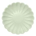Platos de Cartón Elegantes Verde Pastel 18cm (8 Uds)