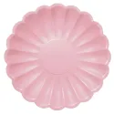 Platos de Cartón Elegantes Rosa Pastel 23cm (6 Uds)