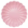 Platos de Cartón Elegantes Rosa Pastel 23cm (6 Uds)