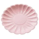 Platos de Cartón Elegantes Rosa Pastel 23cm (6 Uds)