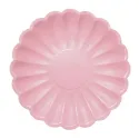 Platos de Cartón Elegantes Rosa Pastel de 18cm (8 Uds)