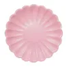 Platos de Cartón Elegantes Rosa Pastel de 18cm (8 Uds)