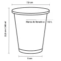 Vasos Biodegradables PLA 340ml Transparentes