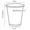 Vasos de Plástico PET 360ml Ø 9,5cm Transparentes