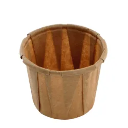 Tarrinas y Salseras de Papel Plisado Kraft de 30ml