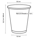 Vasos de Plástico PP 400ml Transparentes