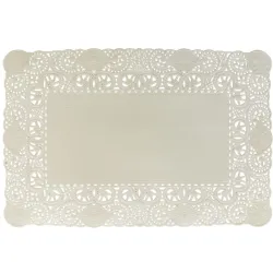 Blondas de Papel Rectangulares 20x30cm Blanco/Roto