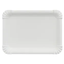Bandejas de Cartón Rectangular 18x24cm Blancas