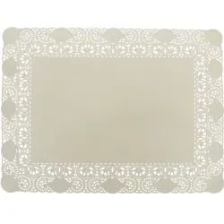Blondas de Papel Rectangulares 30x40cm Blanco