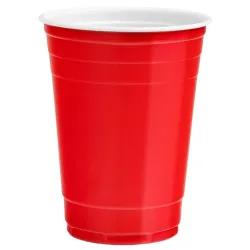 Vasos de Plástico PP Fiesta Bicolor 450ml Rojo