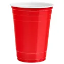 Vasos de Plástico PP Fiesta Bicolor 450ml Rojo