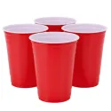 Vasos de Plástico PP Fiesta Bicolor 450ml Rojo