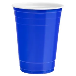 Vasos de Plástico PP Fiesta Bicolor 450ml Azul