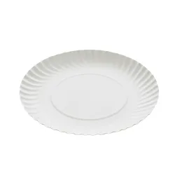 Bandejas de Cartón Redondas 21cm Blancas