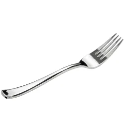 Tenedores de Plástico Metalizados Premium 18,5cm