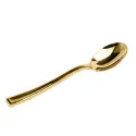 Cucharitas Postre de Plástico Metalizadas Doradas 13cm