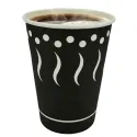 Vasos de Cartón Negro "Coffee" 12Oz/360ml Ø9cm