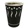 Vasos de Cartón Negro "Coffee" 12Oz/360ml Ø9cm