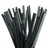 Pajitas de Plástico PP Reutilizables Negras Rectas Ø8mm x 23cm