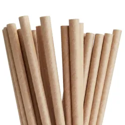 Pajitas de Papel Kraft Rectas Ø7,5mm x 15cm