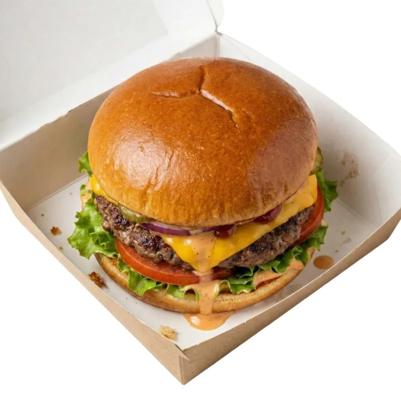 cajas de cartón para hamburguesa