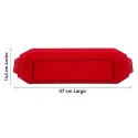 Bandeja de Plástico PS Lux Rojo Translúcido Reutilizable 37x14,5cm