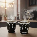 Vasos de Cartón Negro "Coffee" 4Oz/120ml Ø6,2cm