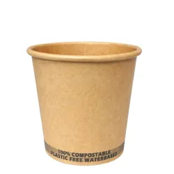 Vasos Biodegradables de Cartón Kraft 4Oz/120ml Ø6,2cm