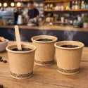 Vasos Biodegradables de Cartón Kraft 4Oz/120ml Ø6,2cm