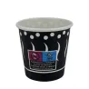 Vasos de Cartón Negro "Coffee" 120ml con Tapa Drink