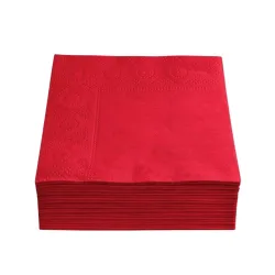 Servilletas Papel Cocktail 20 x 20 cm Rojas 2 Capas